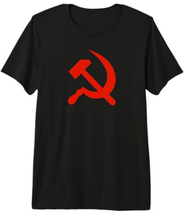 Martillo y Hoz de Propaganda Comunista Camiseta Premium