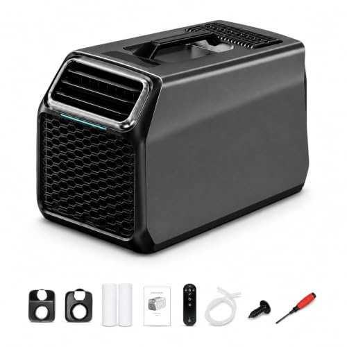 Climatizzatore Portatile da Campeggio 5000 BTU, Mini Condizionatore per Tenda Silenzioso 3 Modalità con Deumidificatore, per Camper, Van, Camion, Camera Studenti, Picnic