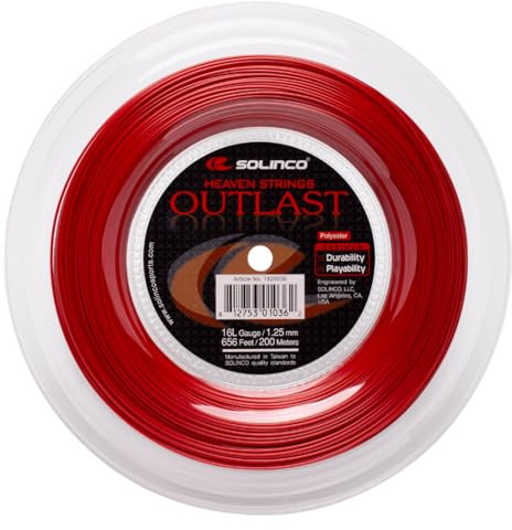 Solinco Saitenrolle Outlast, Rot, 200 m, 0555020120800016