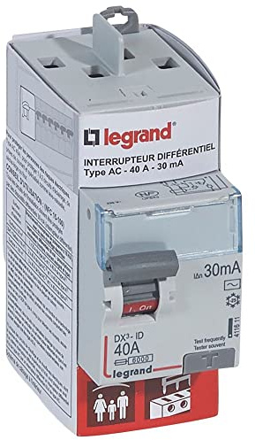Legrand - Interrupteur différentiel bipolaire - Type AC 30mA arrivée haut/départ haut par bornes à vis 40A