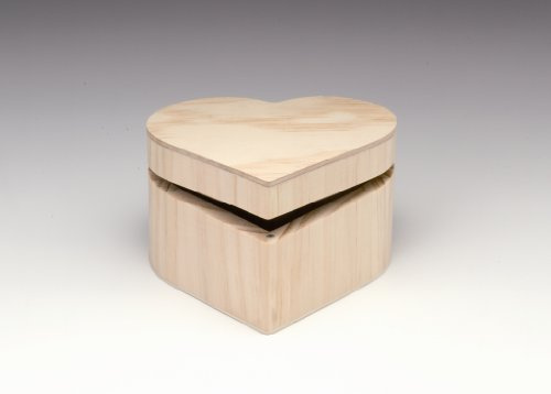 GLOREX 6 1685 005 Holzbox, Natur, 12, 5 x 12 x 7, 5 cm