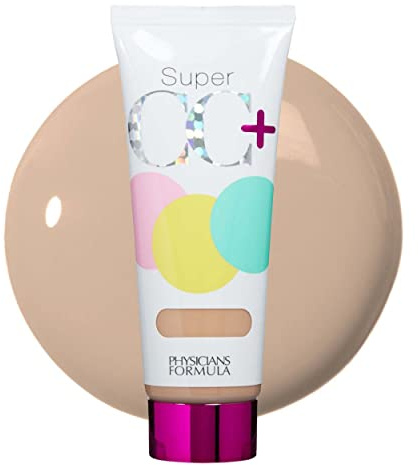 Physicians Formula Super CC+ Cream Color-Correction + Care Cream Full Coverage Foundation, Anti Aging Hydrating Serum, For Uneven Skin Tone, Dermatologist Approved, Light