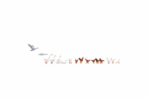 Noch H0 15772 Figuren-Set Hühner und Gänse