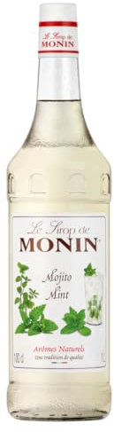 Monin Sirup Mojito Mint (1 x 1,0l) - für erfrischende Cocktails und Getränke mixen - authentischer Minzgeschmack - natürliche Aromen - für Profis und Hobby - Barkeeper