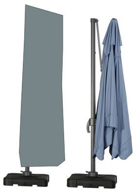 HBCOLLECTION Housse Premium Polyester Gris avec Tige pour Parasol déporté 280cm Gamme Elite