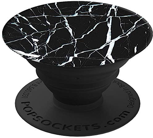 PopSockets Ausziehbarer Sockel und Griff für Smartphone/Tablet Schwarz Marble