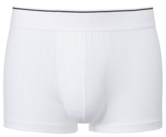 CALIDA Pure & Style Boxershorts för män, med maskulin nåldragsko, andas, snabbtorkande och lukthämmande, Vit, 50