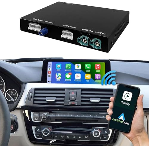 Road Top CarPlay Modul für BMW NBT 3er/4er/5er/6er/7er/X1/X3/X4/X5/X6 | 2012–2016 Jahr, Wireless CarPlay Android Auto Retrofit Kit Decoder, CarPlay Interface, Unterstützung Mirrorlink, Navigation