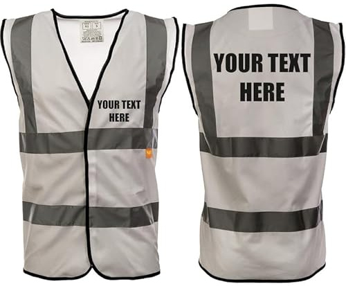 Hi Vis Vests - Personalised Hi Vis Vest Made of Durable Polyester- High Vis Vests with Reflective Vinyl Banding for Safety