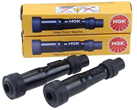 2er Set NGK Zündkerzenstecker SD05F (8022) 5kOhm entstört gerade Yamaha Honda