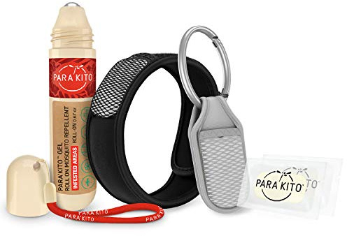 PARA'KITO Mosquito Repellent Bundle - 1 Roll-on | 1 Wristband | 1 Clip (Roll-on + Black + Sage)