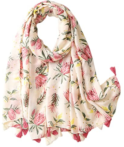 FAIRYGATE Ladies Scarf Lightweight Soft Large Long Colourful with Tassel Women's Scarves & Wraps