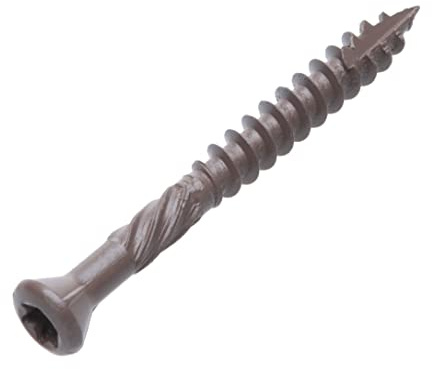 5mm Holzschrauben Selbstschneidende Braun Universalschraube aus Edelstahl Rostfrei Torx mit Hohem Korrosionsschutz C4 Mehrzweck Verwenden (Schachtel mit 200 Stück) Größe 5mm x 80mm