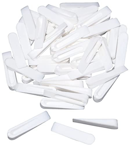 AERZETIX - C54963 - Set di 50 cunei/angoli/tacchi per livellamento piastrelle e maiolica 35mm - bagno/cucina/soggiorno/terrazza/WC - in plastica