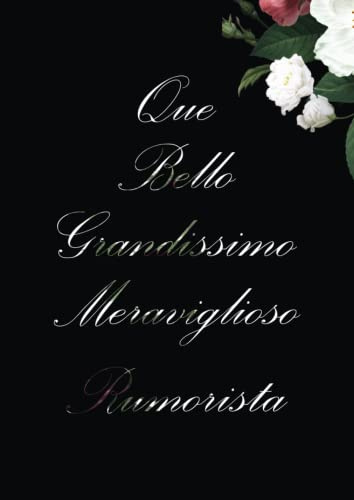 Que Bello Grandissimo Meraviglioso rumorista: Quaderno blocco note con pagine a righe, Taccuino Appunti Regalo per Rumorista | 110 pagine | Formato A4