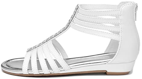 Lilley Isabel Girls White Diamante Sandal - Size 4 UK - White