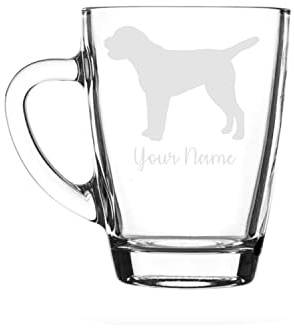 Personalised Border Terrier Glass Mug Animal Dog Gift for Him for Her