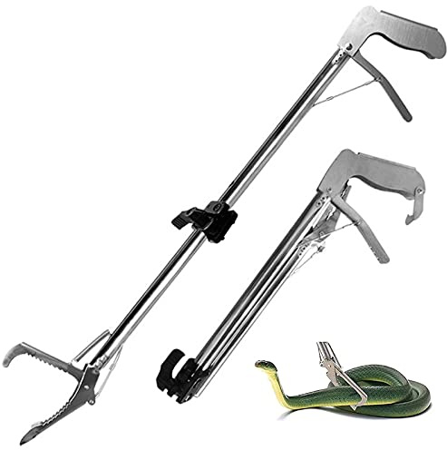KLOVA Pinze per serpenti professionali da 28 40 47 Heavy Duty Snake Catcher Morsetto in metallo Grabber Wide Jaw Pieghevole Handling Tool rettile catcher