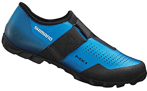 SHIMANO SH-MX100 Cykelskor Herr Blå Storlek 48 EU Snörning Mesh Låg vikt