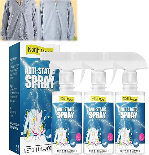 HOUXIANDOU Aerosol Antiarrugas | SU Ropa PLANCHADA EN 30 Segundos, Spray Antiarrugas para Ropa, Spray Antiarrugas, Elimina Fácilmente Las Arrugas Y Los Olores (3 Botellas)
