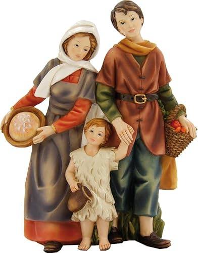 FADEDA Familie mit Kind/Höhe:11 cm/handbemalt/detailgetreue Krippen Figuren - Weihnachten Tisch Dekoration Krippe Zubehör