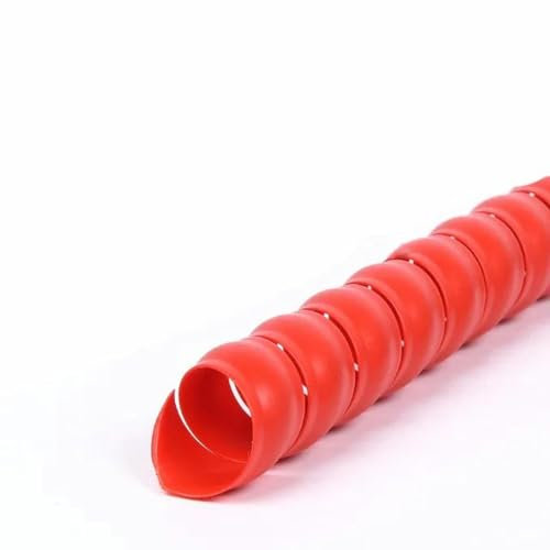 1/2/5Meters 8mm 10mm Line Organizer Pipe Protection Flexible Spiral Wrap Winding Cable Wire Protector Cable Sleeve Cover Tube-Red-ID 30mm-5 Meters