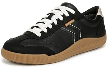 Dr. Scholl's Women's Be True Lace Up Sneaker Sneaker Black Pebbled 7.5 M