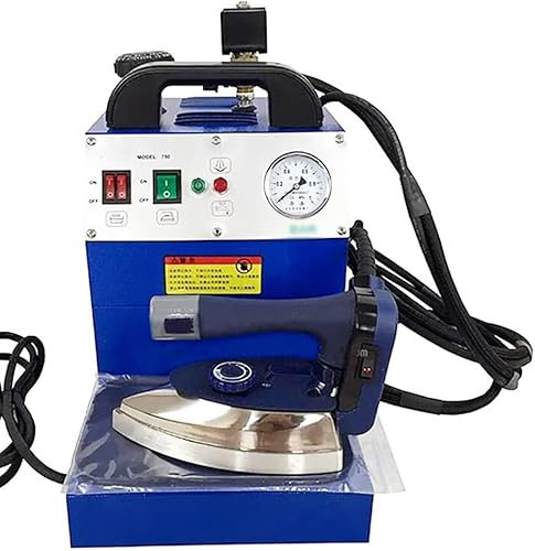 Estación de planchado profesional, plancha de vapor industrial eléctrica de 1600 W con caldera de hierro grande semiautomática, tanque de acero inoxidable, adecuado para tiendas de ropa, fábricas de