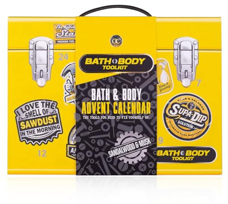 Accentra – Herren Adventskalender 2025 Kosmetik mit 24 Pflegeprodukten – Beauty Adventskalender für Männer – Pflege Weihnachtskalender mit Bodylotion, After-Shave, Seife, Duschgel, Bartpflege u.v.m.