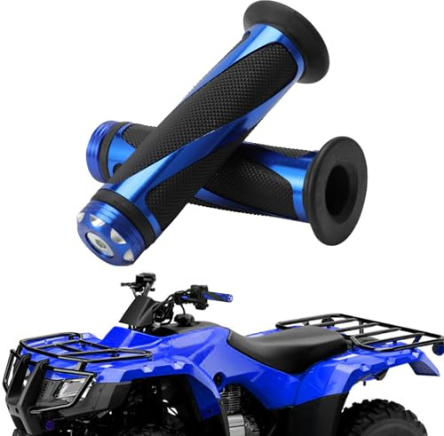 BIUGERCN Manopole Moto Universali 22-25 mm per Raptor 350 700 Grizzly Warrior LTZ400 Wolverine YFM350 Quad UTV ATV Blu