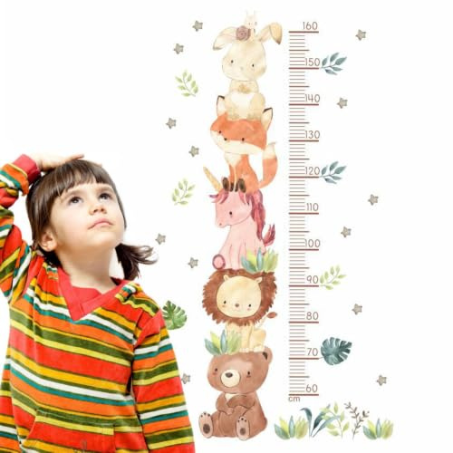 Messlatte Kinderzimmer Tiere, Wandtattoo Kinderzimmer Messlatte, Kinderzimmer Deko Waldtiere, Wandtattoo Wandsticker Kinderzimmer Messlatte Messlatte KöRpergrößE Messen Wandsticker HöHentabell