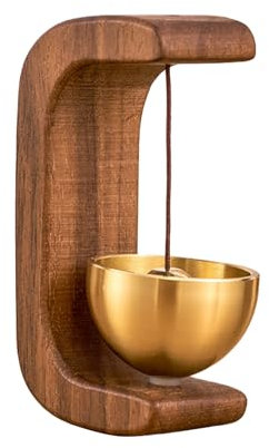 Campanas de Tiendas para Apertura de Puerta, Timbre magnético Adjunto, Timbre Decorativo de Timbre, Campanilla de Puertas en Forma de C de Madera para Entrada, hogar, Oficina, cafetería