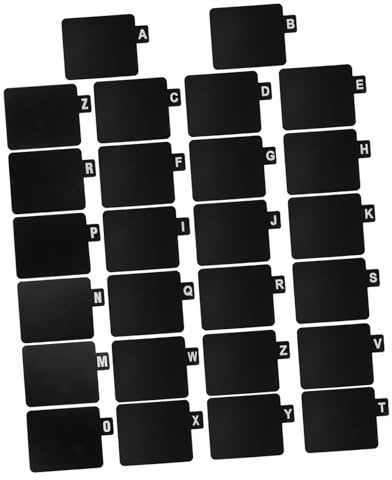 Amosfun Séparateur de Vinyles Alphabétique 1 Set en Plastique Noir | Étiquetage et Archivage des Disques, Organisation par Lettres, Design Minimaliste Résistant à Déformation
