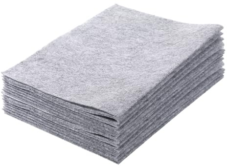Felt Fabric Sheets for Crafts, 10 Pieces 20 X 30 Cm Gray Crafting Felt Fabric 1mm Thick Craft Felts Sheets Pads for DIY Crafts and Sewing Projects Making Supplies