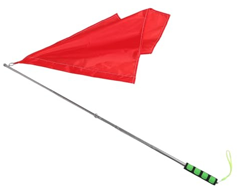 ifundom Bandiera per Arbitro Equitazione Asta Estensibile 12 M Bandiera Portatile Rossa Ganci in Acciaio Inox Attrezzatura per Addestramento Cavalli e Gare Sportive Outdoor