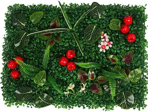 Artificial Grass Wall Panels, Boxwood Privacy Fence Panels, Greenery Topiary Panels for Garden Decor, Faux Boxwood Hedge Wall Mat, 12-Piece Set