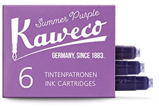 Kaweco Tintenpatronen im 6er-Pack Sommerlila Summer Purple I hochwertige Premium Tinte für Füllhalter mit kurzen Standardpatronen | vegan tierversuchsfrei wasserlöslich
