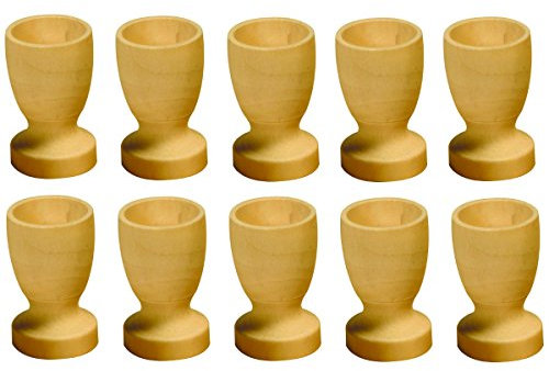 10 Coquetiers en bois à décorer, peindre, personnaliser, HT 70mm, Ø 43mm