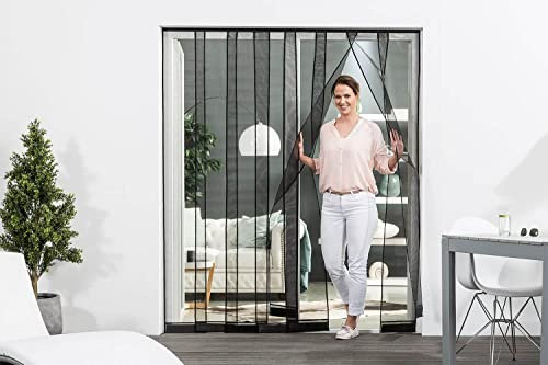 empasa Insektenschutz Lamellenvorhang Fliegengitter Balkontür Fliegenvorhang Doppelschiebetür Türvorhang Polyester 200 x 220 cm