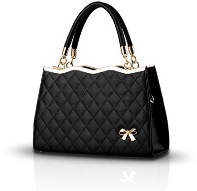 Nicole&Doris Damen Handtaschen Neue Frauen Handtaschen Neue Umhängetasche Lackleder Shell Schultertasche Henkeltaschen Tasche für Frauen Schwarz