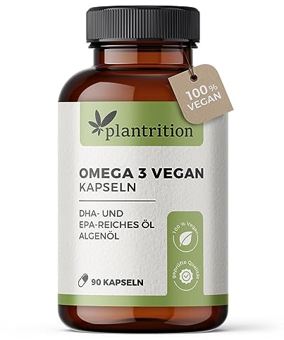 Omega 3 Vegan hochdosiert – 90 Softgel-Kapseln – 1500 mg pro Tag