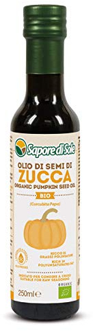 OLIO DI SEMI DI ZUCCA BIO 250 GR INDICATO PER UTILIZZO A CRUDO SPREMUTO A FREDDO
