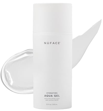 NuFACE Aqua Gel Activator - Microcurrent Conductive Gel & Activator Powered by IonPlex & Hyaluronic Acid to Enhance Results of NuFACE Microcurrent Facial Device - Improves Skin Radiance (3.3 oz)