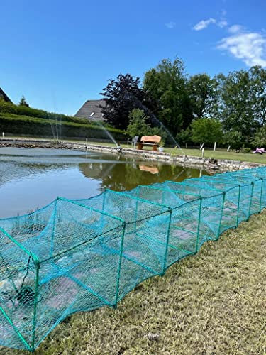 Nr.57,Profi Reuse 9,8 Meter R-50x35cm Aalreuse Aal Krebs Reuse flusskrebs Shrimps,Fischnetz 9,80m Lang! Reuse XXL,Angeln Netz
