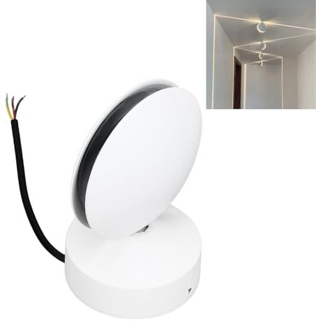 Mokernali 10W Davanzale della Finestra Luce 360 ​​Gradi LED Incandescente Lampada da Parete del Corridoio Illuminazione Bianca Stile Rotondo Telaio della Porta Linea Applique da Parete (Luce Bianca)