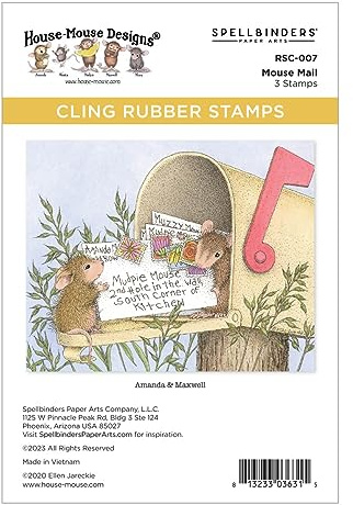 Spellbinders RSC-007 Mouse Mail Cling Rubber Stamp Set
