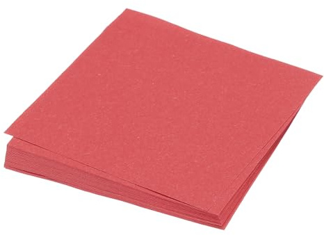 QUARKZMAN 50 Blatt Origami Papier, doppelseitiges Bastelpapier Rot 7,5x7,5 cm Bastelpapier Set 70 g/m², Faltpapier Quadratisch für Kinder-Erwachsene, DIY, Schul-Kunsthandwerksprojekte