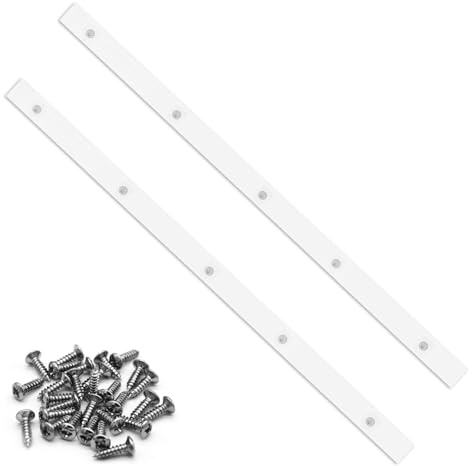 Trineo transversal para sierra de mesa, plástico UHMW de alta calidad, 3/4 x 3/8 x 17 pulgadas, agujeros y tornillos preperforados, ideal para pistas en U, carpintería, ranuras de inglete, mesa de