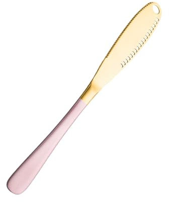 LQIOACU Rosa 3-in-1-Buttermesser Butterschneider Butterspender Butter Messer Butter Knife Zerkleinerte Rillen zum Schneiden von Gemüse, Obst und Käse