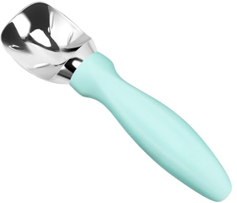 Saebye Eisportionierer, Eislöffel - Eis Portionierer mit Bequemem Anti-Rutsch Griff, Hochleistungs Eiskugelportionierer für Eiskugeln, Eiscreme, Teig, Melone - Mintgrüner Griff - Robust, Spülmaschi